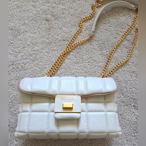 Kate Spade Evelyn Small Quilted Leather Ivory Shoulder Bag